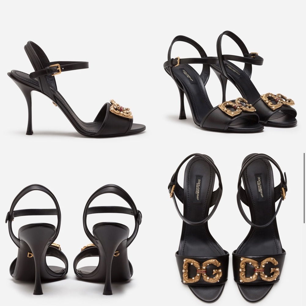 Like new DOLCE & GABBANA Dg Amore 95mm Pearl embellished Sandals 38 $975